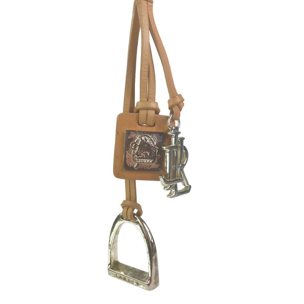 Ralph Lauren Bag Charm RL Logo Loop Strap Hangtag Hanging Key Fob Horse Western - Picture 2 of 9